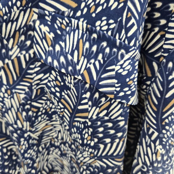 Catherine's Blue White Button Down Long Sleeved Shirt 3x 26/28W - Picture 9 of 10